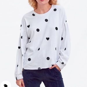 Sundry Dots and Hearts sweatshirt
